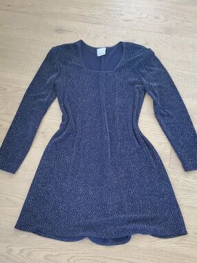 Vintage Blue Glitter Dress.
